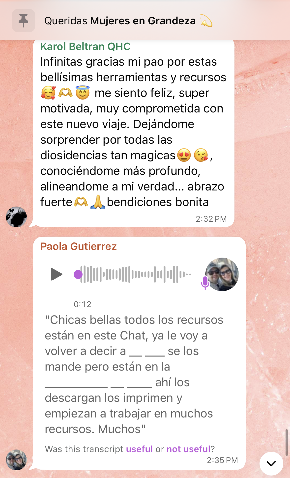 Testimonio de la comunidad Mujer en Grandeza