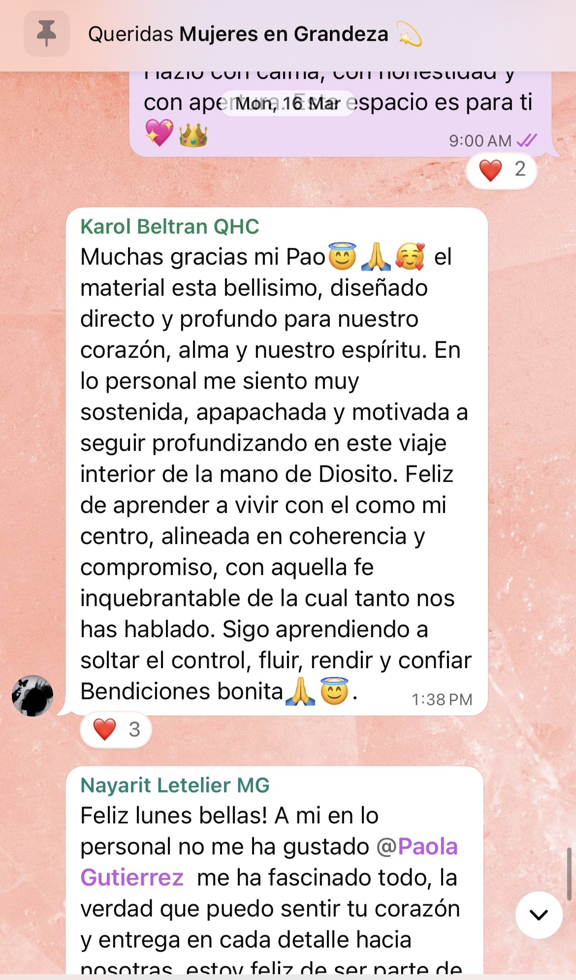 Testimonio de la comunidad Mujer en Grandeza